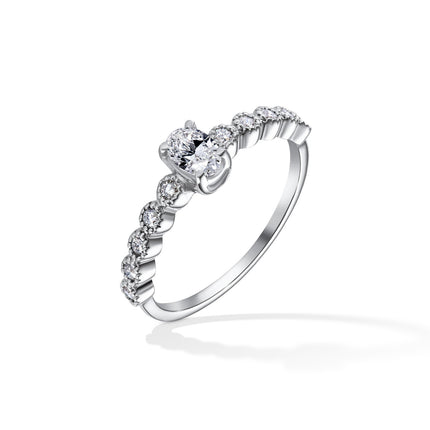 RING WHITE GOLD 750 & PRECIOUS STONES - 99200