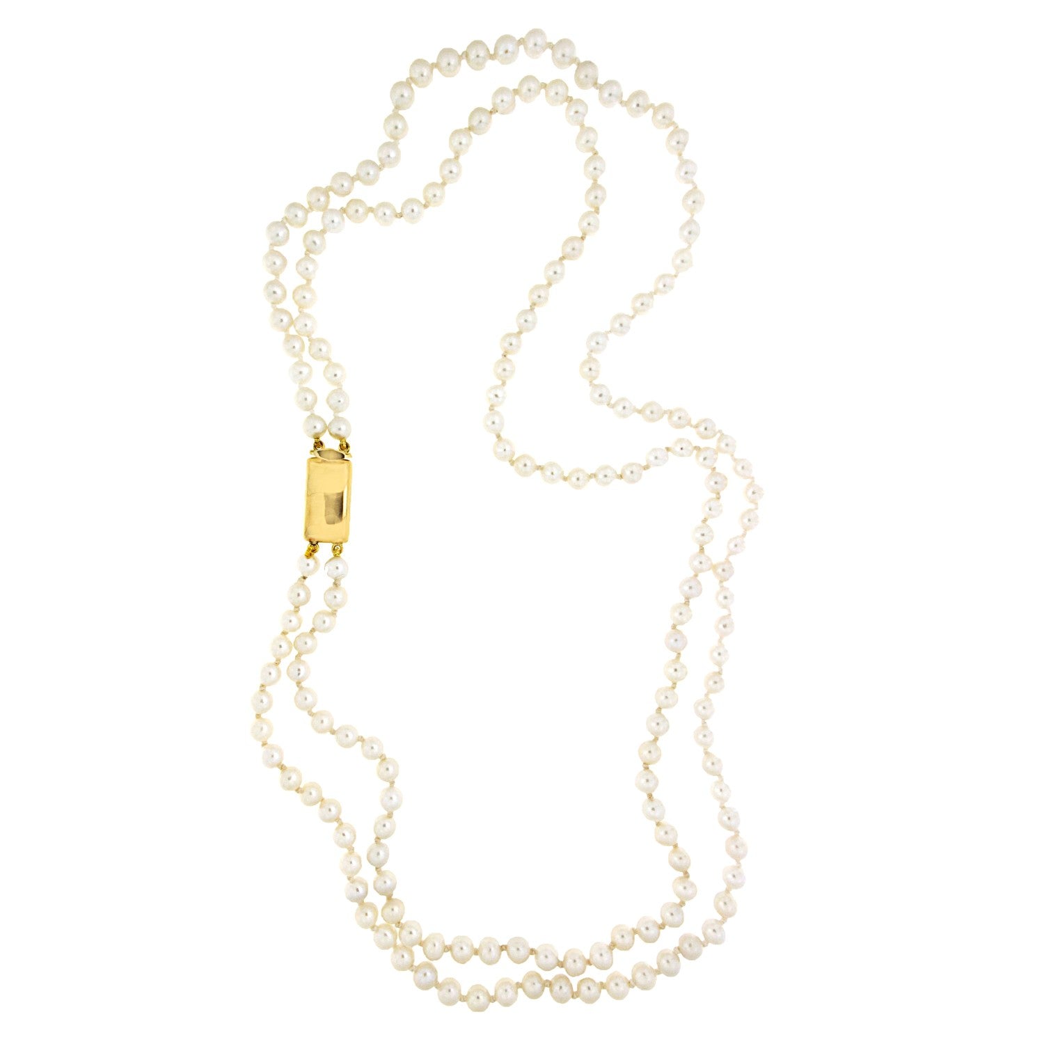 NECKLACE  GOLD 750 & PEARLS - 99228 - Availability: Immediately