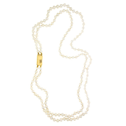 NECKLACE  GOLD 750 & PEARLS - 99228 - Availability: Immediately