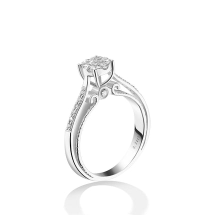 RING WHITE GOLD 750 & PRECIOUS STONES - 99327