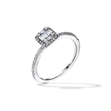 RING WHITE GOLD 750 & PRECIOUS STONES - 99341