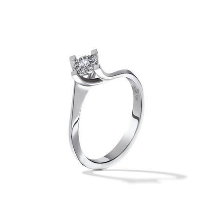 RING WHITE GOLD 750 & PRECIOUS STONES - 99343
