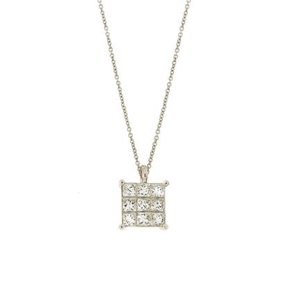 NECKLACE WHITE GOLD 750 & PRECIOUS STONES - 99403