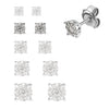 EARRINGS WHITE GOLD 750 & PRECIOUS STONES - 99862