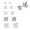 EARRINGS WHITE GOLD 750 & PRECIOUS STONES - 99863