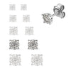 EARRINGS WHITE GOLD 750 & PRECIOUS STONES - 99863