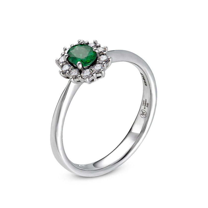 RING WHITE GOLD 750 & PRECIOUS STONES - 99868