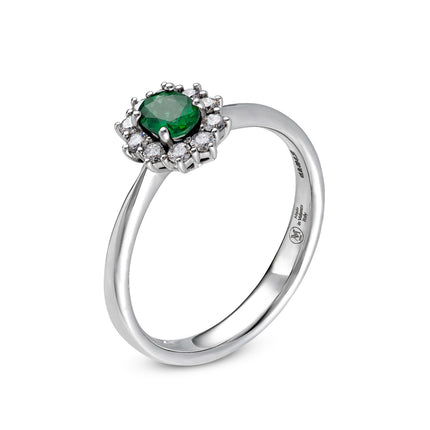 RING WHITE GOLD 750 & PRECIOUS STONES - 99868