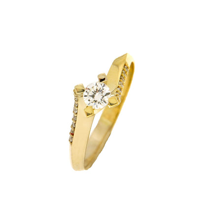 RING YELLOW & WHITE GOLD 750 & PRECIOUS STONES - 99983